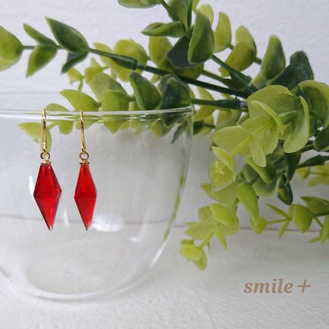 RED mini ペンデュラム ピアス / イヤリング