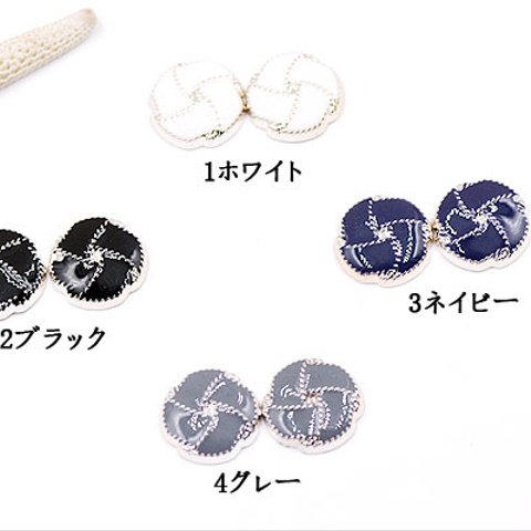 A1902_1  30個 デコパーツ フラワー 17×18mm アクリル エポ付  3X【10ヶ】