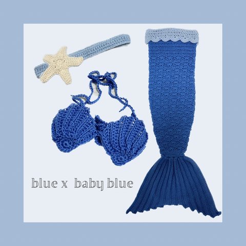 mermaid costume ~ L / blue x baby blue ~