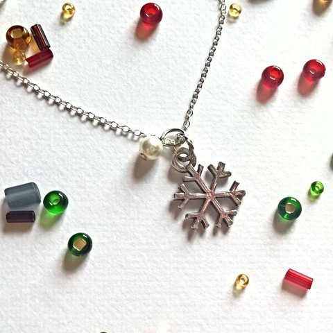 【sterling silver〜　snowflake　ネックレス】