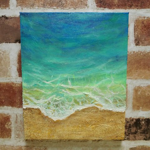 油絵 絵画 【海の砂浜】