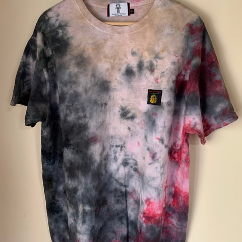 SHAREMYWORLD シェアマイワールド TIEDYE TEE タイダイ 手染め 半袖 tシャツ 【beige mix ベージュ L-2サイズ】