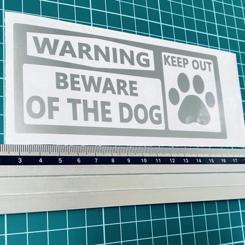 warning!BEWARE OF THE DOG ステッカー（色変更可能）