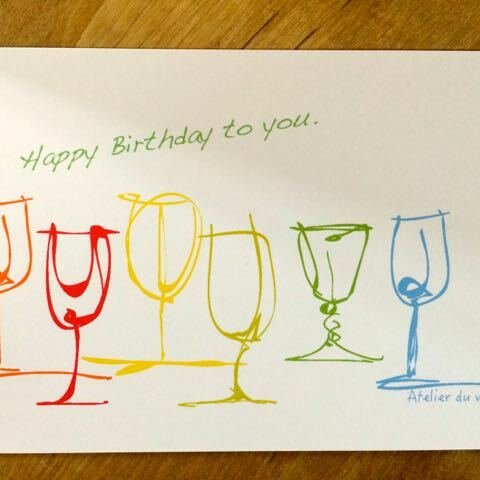 Birthday Card ワイングラス-4