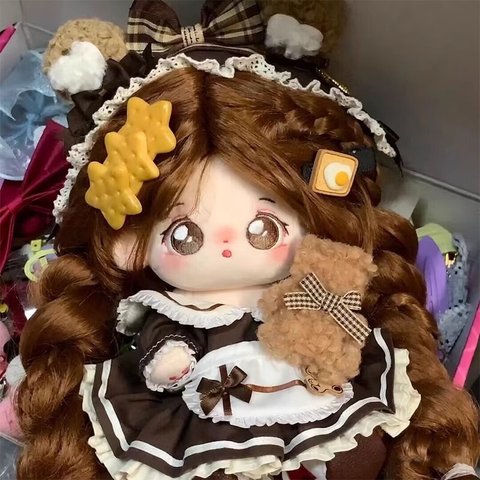 20cmぬいぐるみ服 着せ替えぬいぐるみ かわいい 熊メイドセット 洋服 熊付き 靴付き メイド服 ぬい服 綺麗