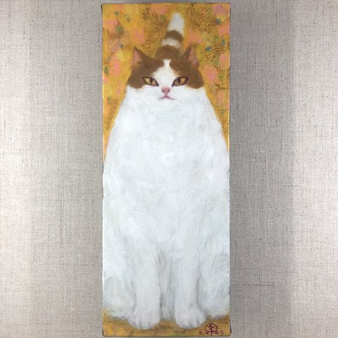 肉筆油彩画　「そーねこ」　hako26/2683-014