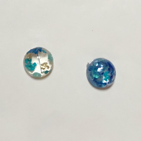 blue 押し花＊ピアス