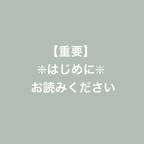 【重要】ご購入前に必ずお読みください！！！