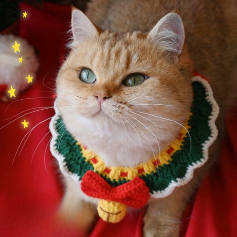 EMY's Gallery 猫マフラー つけ襟 首輪 犬マフラー 猫襟 首輪 クリスマス 