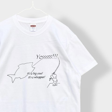 10・Tシャツ「fishing」ホワイト