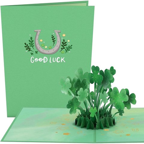 ポップアップグリーティングカード　Saint Patrick's Day Lucky Clover