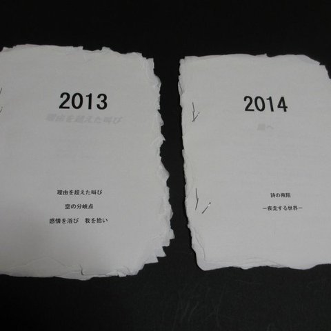 2冊組詩集「2013」「2014」