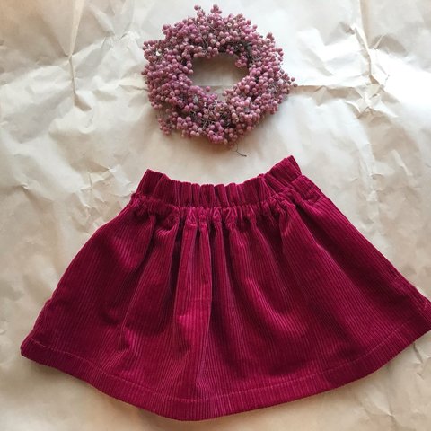 Baby girl gathered corduroy skirt 