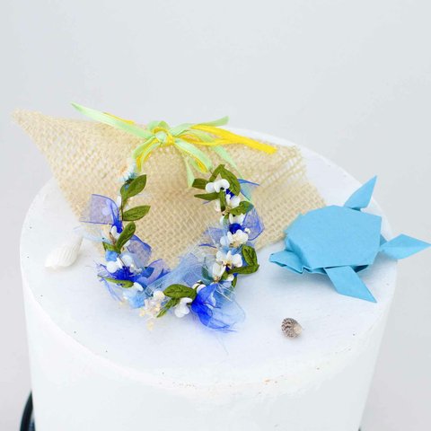 Handmade ♥Autumn Resort Hawaiian Lei and Sea Turtle Origami Arrangement Kit