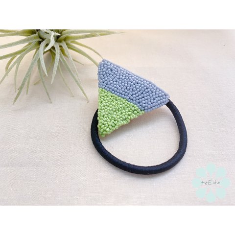 ビーズ刺繍と刺繍糸のヘアゴム / ｓａｎｋａｋｕ