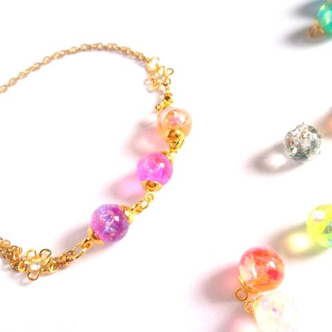 カラフルスノードームのbracelet☆