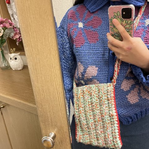 crochet colorful bag