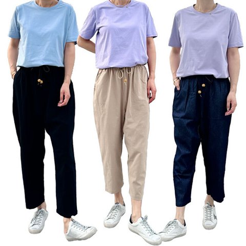 【2枚セット夏の福袋】大活躍してくれるリラックスパンツ＋冷感Tシャツの2点セット（カラー・サイズ選択自由）