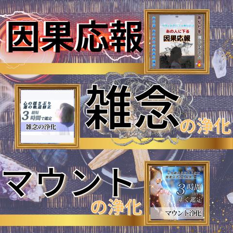 【限定再販】さゆうoracle人気商品　因果応報　マウント浄化　雑念の浄化　３点セット　怒り　モヤモヤ　スッキリ　上から　苦手　嫌い　【販売時期2024年４月３０日まで】