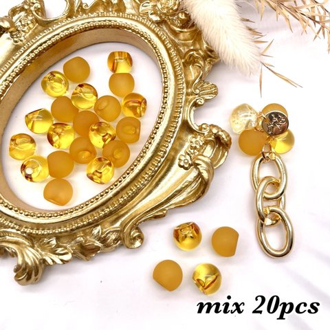 【mix 20pcs】 オリジナル♪手染め鈴丸ビーズ【brsr7829acrc】【10ｍｍ size】