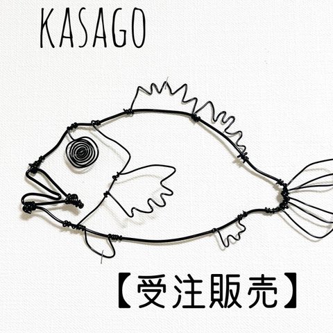 【受注販売】カサゴ　ガシラ　アラカブ　根魚　平面【ワイヤーアート】