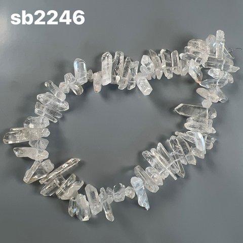 水晶ポイント ポリッシュビーズ 連 sb 2246