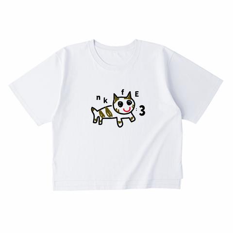 nkfE:3/オーバーサイズ/ビッグシルエット/Tシャツ/オリーブキャット/レディース