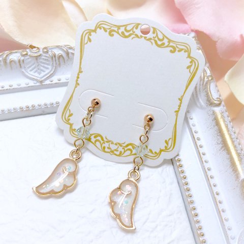 ♡見習い天使のちびちび羽根♡ピアス/イヤリング♡