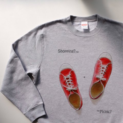 Strawberry syrups【Sweatshirt】2 colours（white/mix gray）