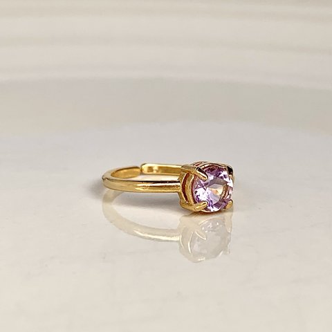 ❇︎ 天然石 ❇︎ ピンクアメジストのリング  2月の誕生石　Minette☆ RING070  ❇︎ フリーサイズ 指輪 ❇︎