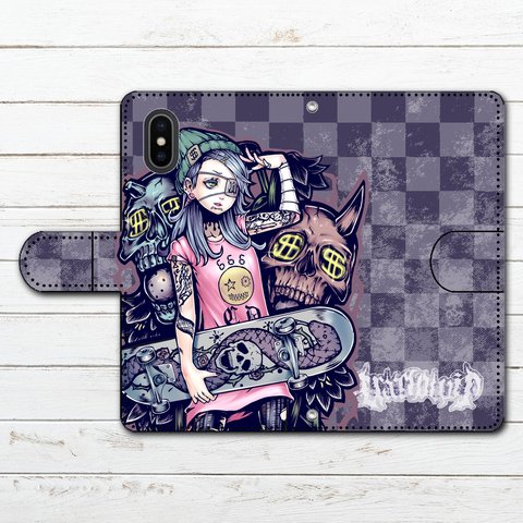 #016-043　iPhone Case　Smartphone Case　Notebook Type　Title： Lamia 　by：nero　iPhone ケース　スマホケース　手帳型　全機種対応