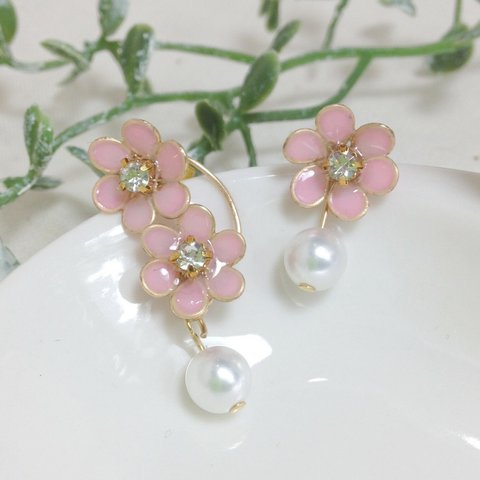 桜のピアス