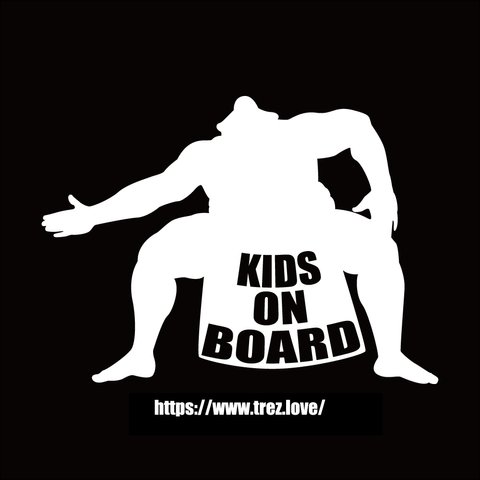 全10色 KIDS ON BOARD 相撲 どすこい ステッカー 