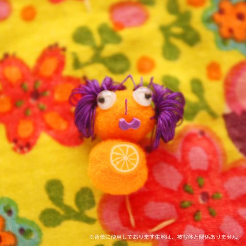 ポンちゃん紫色×オレンジ色 コアラ型（サイズ大）👀ミニチュアおもちゃ　☆レトロ雑貨★ファンシー雑貨☆動眼👀