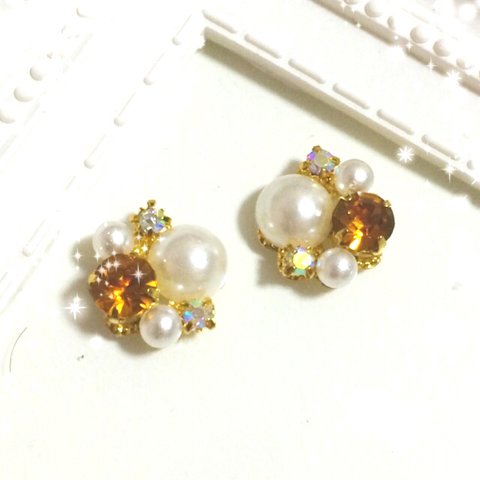 パール＊ビジューピアス