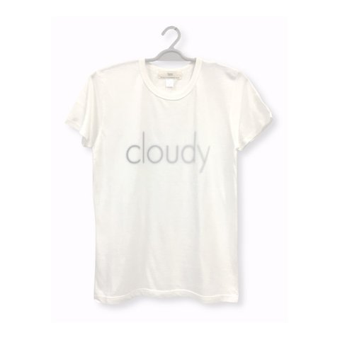 cloudy タイポグラフィー プリント Tシャツ：TS-533