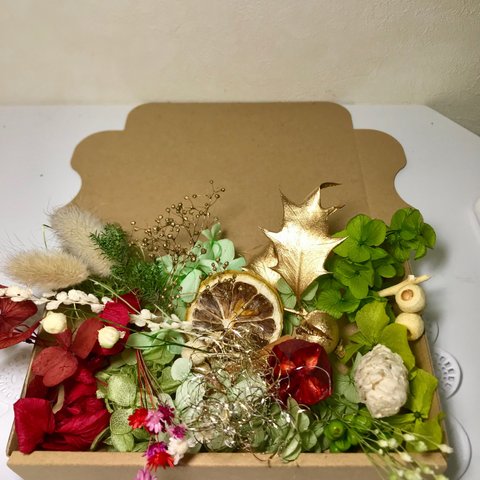  クリスマス限定BOX ハーバリウム花材no.13