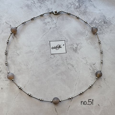 no.51  gray onyx   necklace