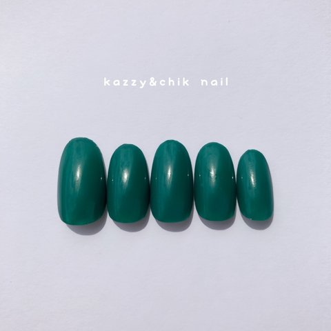 ネイルチップ 〜単色 No.46 Deep GREEN〜