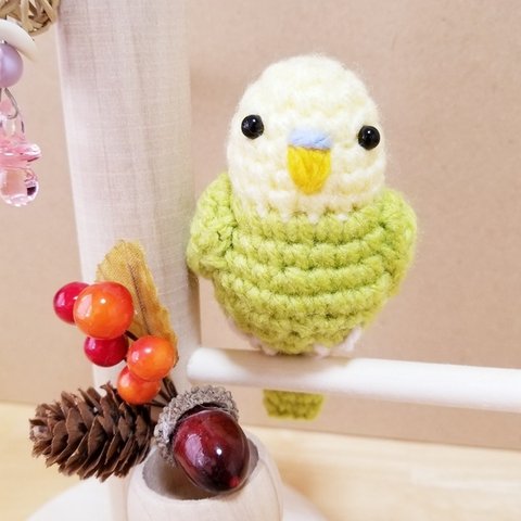 ＊再販＊『にぎころ♡インコ』（イエロー×グリーン）