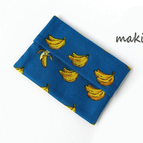 banana レギュラーサイズポケットティッシュケース ブルー