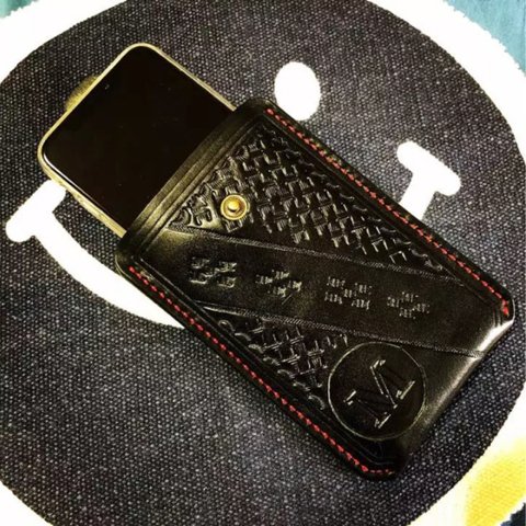 本革スマホホルダー