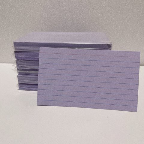 インデックスカード　紫　罫線入　カラー　メモ　20枚