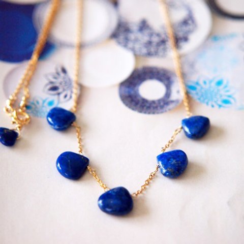  14KGF lapis lazuli necklace