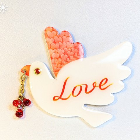 鳥ブローチ【 love 】🇺🇦