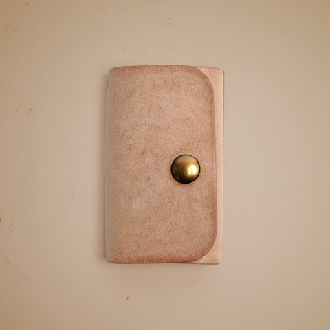 Waxed Leather Key Case #Natural