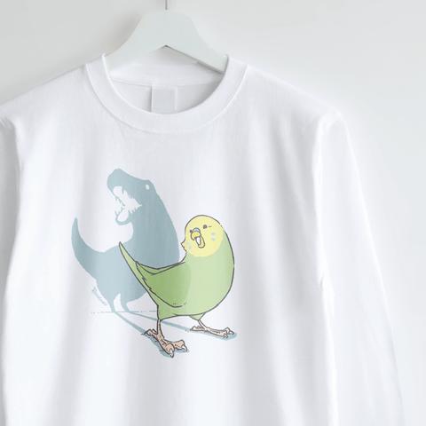 長袖Tシャツ（鳥と恐竜 / セキセイインコ）