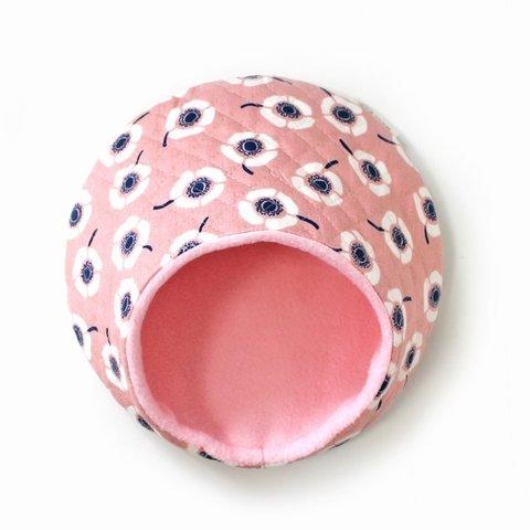 ハリちゃんのおやすみベッド（冬用） フラワー ピンク / Hedgehog bed for winter