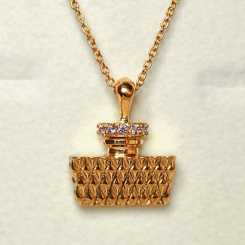 ダイヤモンドパフュームペンダントネックレス　K18PG(18金ピンクゴールド)