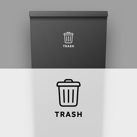 ゴミ箱（Trash）【ゴミ分別ステッカー】